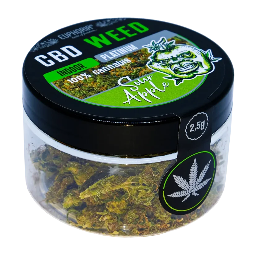 Euphoria CBD Weed Sour Apple, 2,5 g