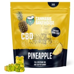 Cannabis Bakehouse CBD Gummi Bears - ananas, 22 kpl x 4 mg CBD, 30 g