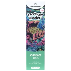 Canntropy CBNO Kertakäyttöinen Vape Pen Pot of Gold, CBNO 94% laatua, 1 ml