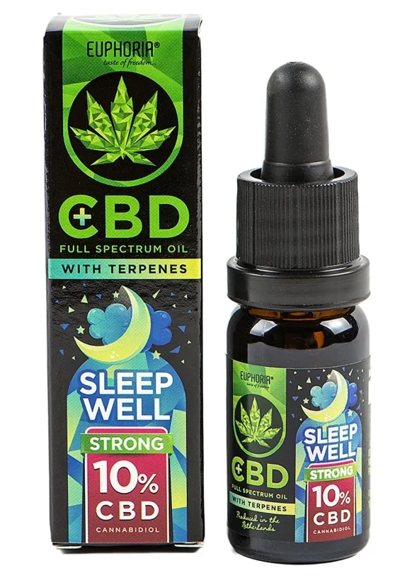 Euphoria CBD olej 10% s terpény, 10ml, 1000 mg - Sleep Well