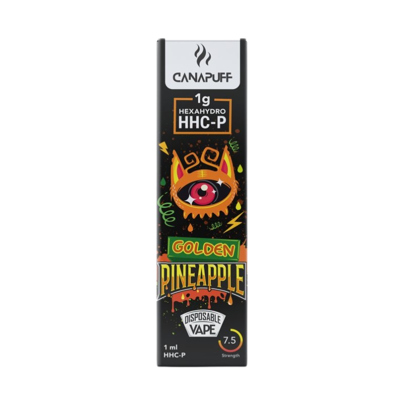 CanaPuff Kultainen ananas 96% HHCP - Kertakäyttöinen vape pen, 1 ml