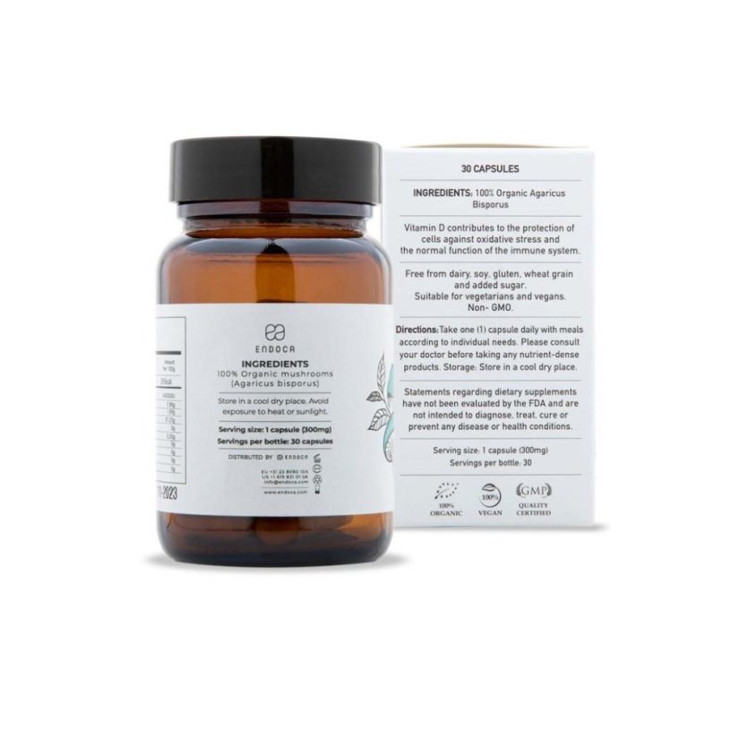 Endoca Luomu D-vitamiini, 60 kapselia