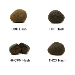 Marokkaanse hasj proefset - CBD-hasj, HCT-hasj, HHCPM-hasj, THCX-hasj, 4 x 1 g