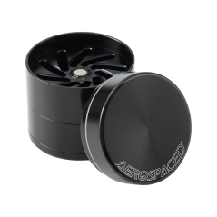 Aerospaced Fogatlan köszörű, 4 részes, 50 mm - 4 szín (fekete, kék, zöld, ezüst)