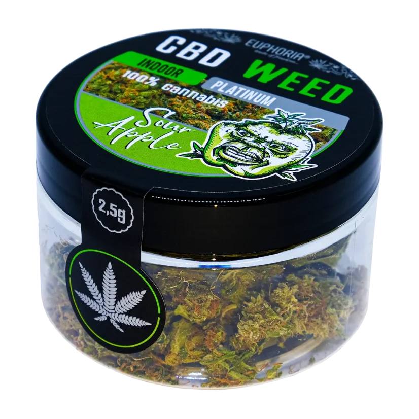 Euphoria CBD Weed Sour Apple, 2,5 g