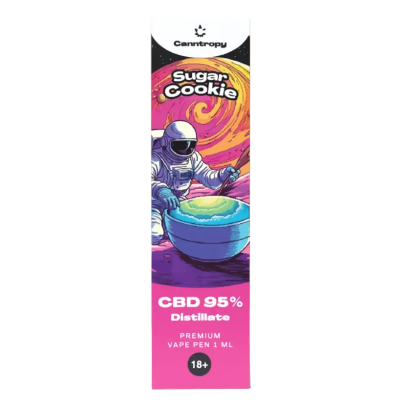 Canntropy CBD jednorazové vape pero, cukrová sušienka, CBD 95 %, 1 ml