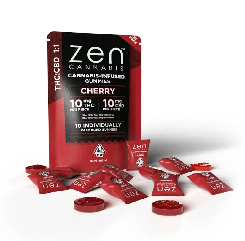 Zen CBD THC+ Gummies Cherry, 10 kpl, 200 mg, 60 g