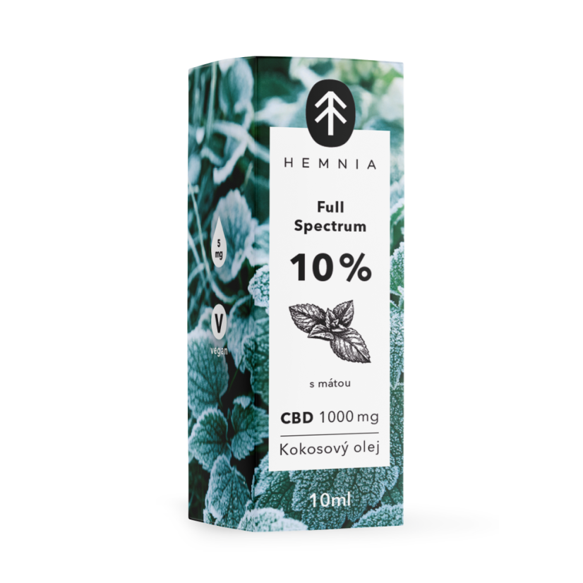 Hemnia Full-Spectrum CBD MCT Coconut Oil 10%, 1000mg, 10ml, mäta