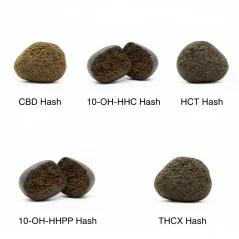 Morocco Hash -näytesetti – CBD Hash, 10-OH-HHC Hash, HCT Hash, 10-OH-HHCP Hash, THCX Hash, 5 x 1 g
