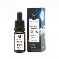 Hemnia Good Night´s Sleep Hamppuöljy 20%, 2000 mg CBN, 250 mg CBD, 10 ml