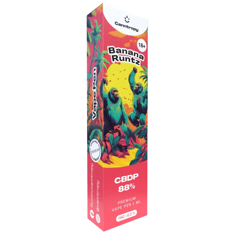 Canntropy CBDP Vape Pen Banana Runtz, CBDP 88% laatua, 1 ml
