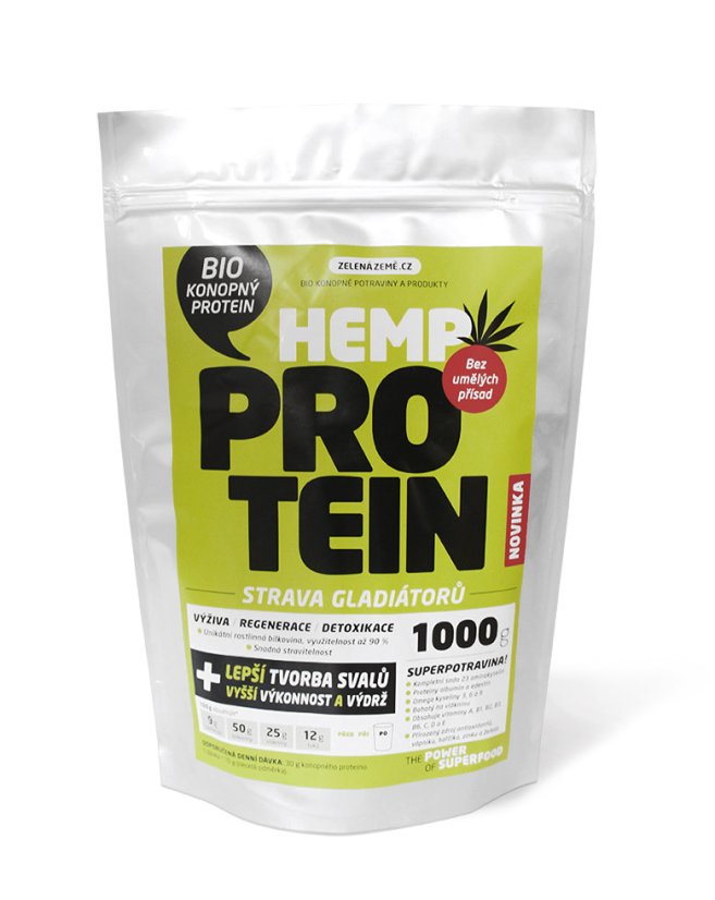 Zelena Zeme Proteína de cânhamo BIO 1 kg