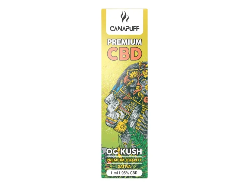 CanaPuff CBD Kertakäyttöinen Vape Pen OG KUSH, CBD 95 %, 1 ml