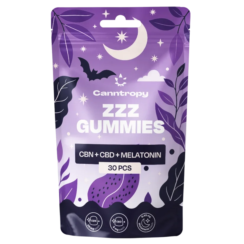 Canntropy CBN + CBD + Melatonin Sleep Gummies 30 pcs x 5mg, 60g Canntropy CBN + CBD + Melatonin Sleep Gummies 30 pcs x 5mg, 60g