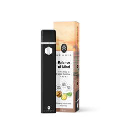 Hemnia Premium Functional Vape Pen Balance of Mind - 40 % CBD, 40 % CBG, 20 % CBN, ginseng, citronmeliss, rosmarin, 1 ml