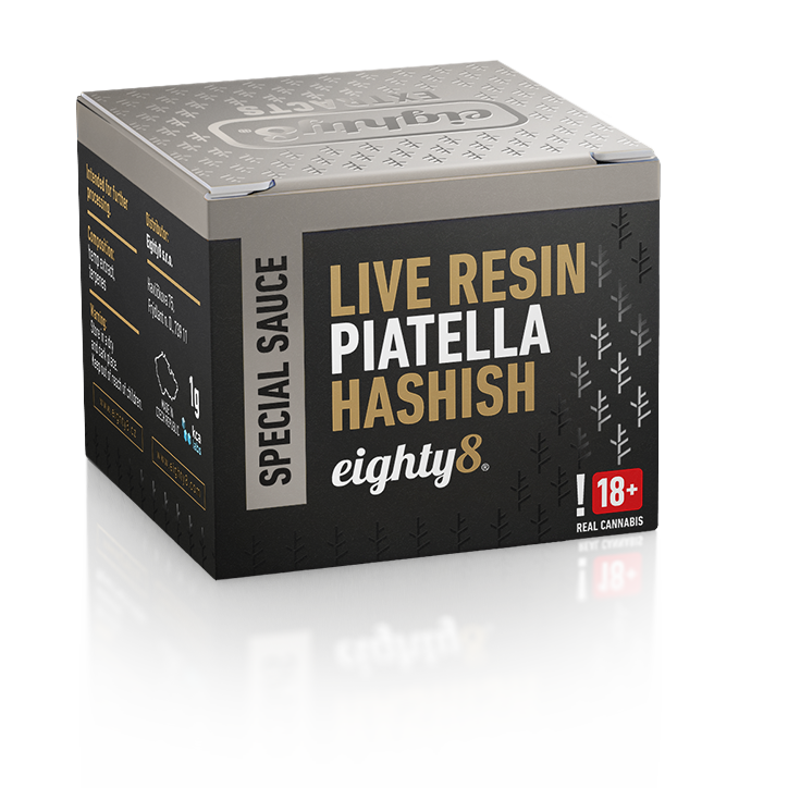 Eighty8 CBD Live Resin Piatella, 63 % CBD, 1 g