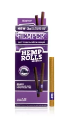 HEMPER Hemp Rolls King Size With Paper Tip 2pk - Uva