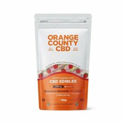 Orange County CBD Mansikat, matkapakkaus, 200 mg CBD, 8 kpl, 50 g