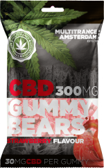 Mansikanmakuiset CBD-kumikarhut (300 mg), 40 pussia laatikossa, 4000 g