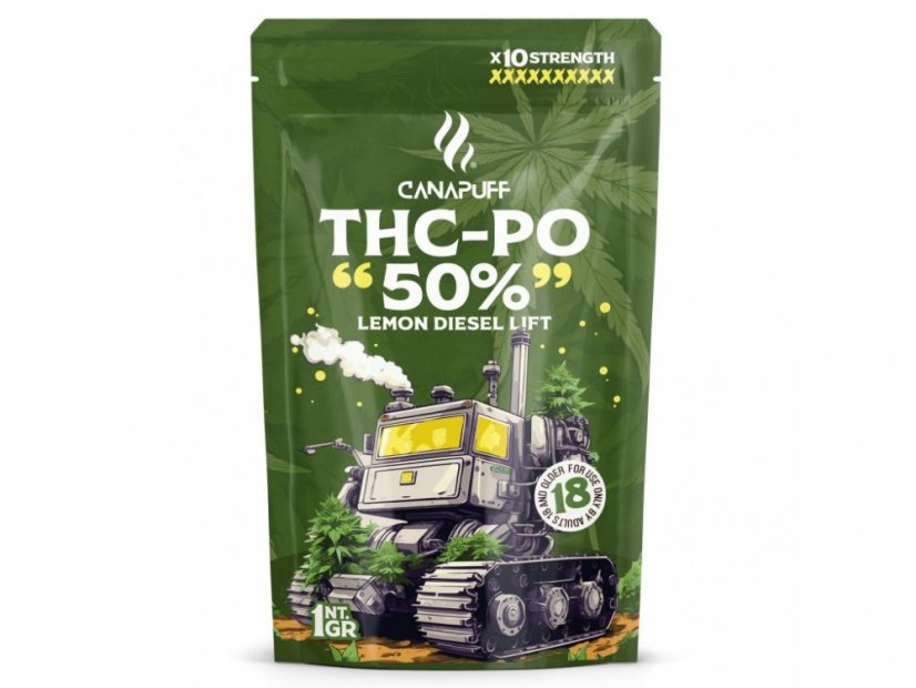 CanaPuff THCPO Flowers Lemon Diesel Lift, 50 % THCPO, 1 g - 5 g