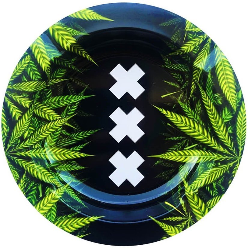 Best Buds Metallinen tuhkakuppi, XXX Amsterdam Weed Leaves