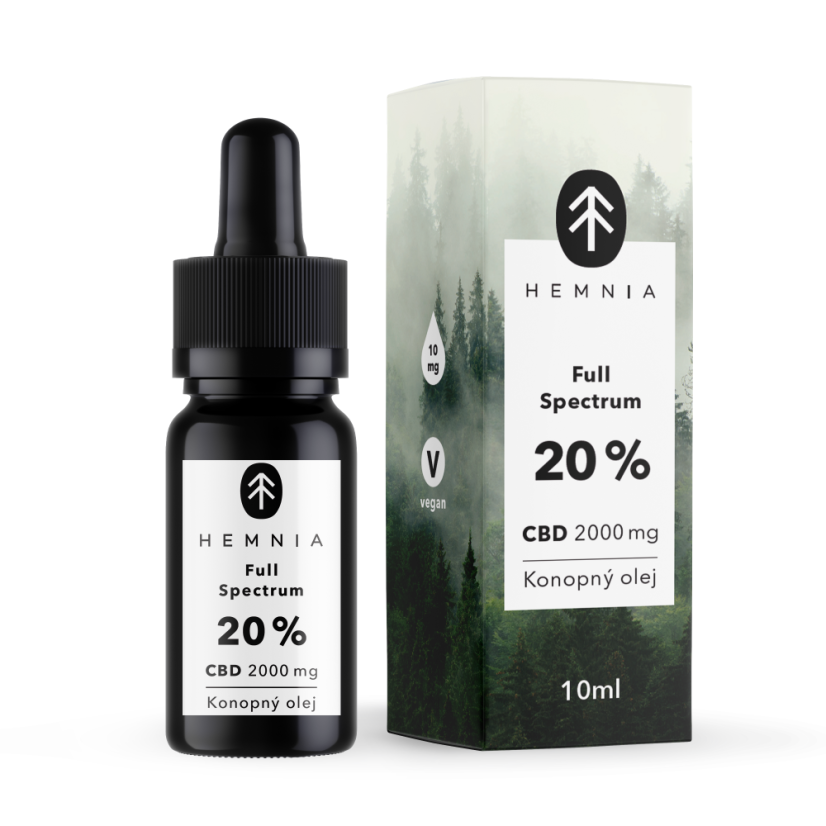 Hemnia Full Spectrum Olejek konopny CBD 20%, 2000 mg, 10 ml