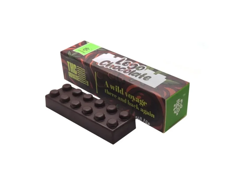 Czech CBD THC Odyssey chocolate lego, 40 mg THC, 35 g