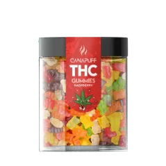 CanaPuff THC+ Gummies Rapberry, THC sub 0,2 %, 10 - 50 buc