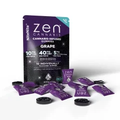 Zen CBD THC+ Gummies Grape NiteNite -viinikumi, 10 kpl, 500 mg, 60 g