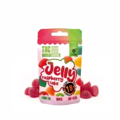 Czech CBD THC Odyssey Jelly Vadelmakakku, 70 mg THC, 10 kpl, 40 g