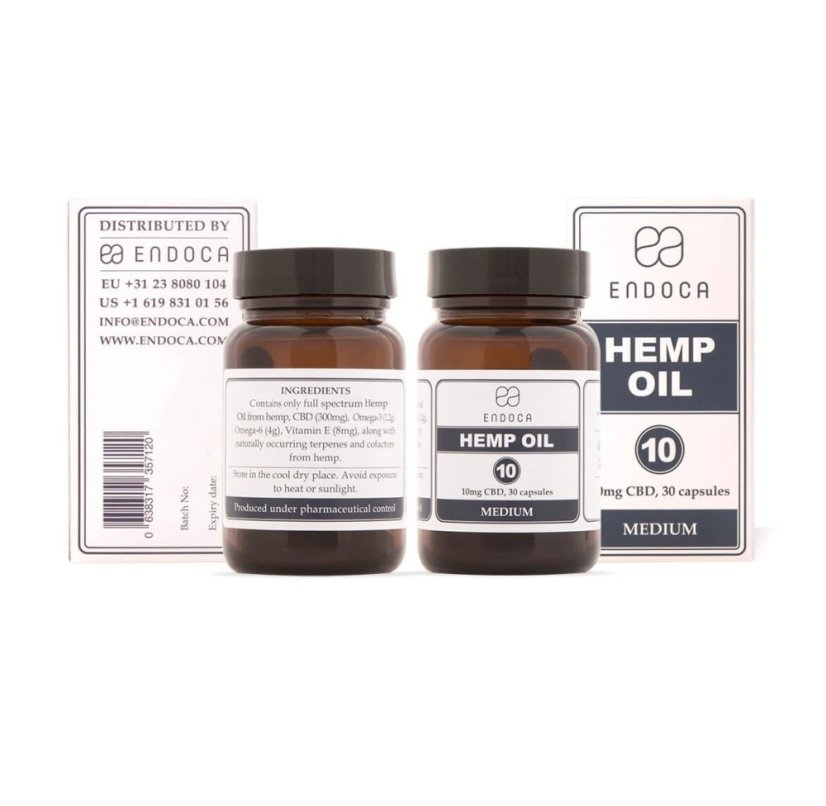 Endoca Kapsule s konopným olejom 300 mg CBD, 30 ks