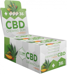 MediCBD Mango CBD rágógumi (36 mg CBD), 24 dobozos kijelző, 408 g