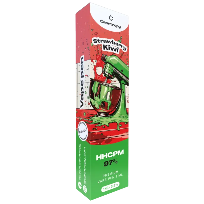 Canntropy HHCPM Vape Pen Strawberry Kiwi, HHCPM 97% calitate, 1 ml