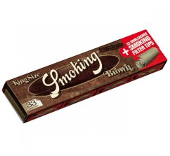 Smoking Papers King Size - brūns ar filtriem