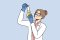 Lab technician examining 1O-OH-HHC distillate in a test tube 
