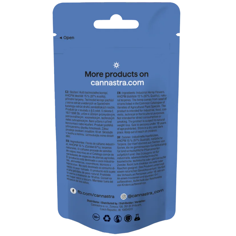 Cannastra HHCPM Flower Cosmic Blackout 97% Calitate, 1g - 100 g