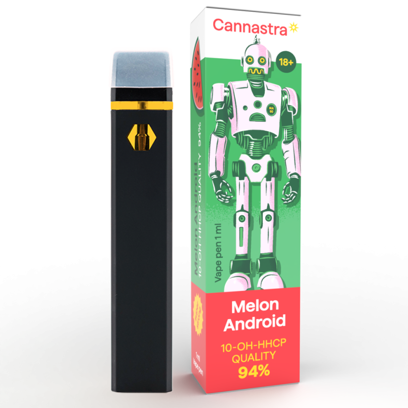 Cannastra 10-OH-HHCP Vape Pen Melon Android, 10-OH-HHCP 94 % kvalita, 1 ml