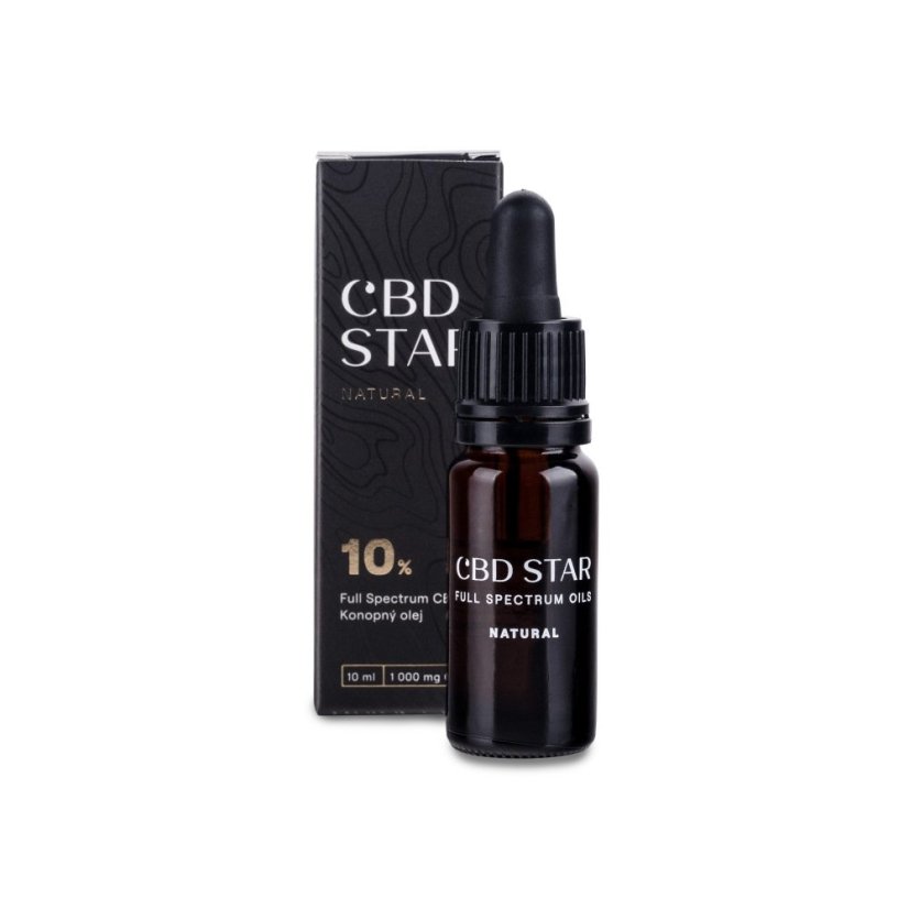 CBD Star Konopný CBD olej NATURAL 10%, 10 ml, 1000 mg