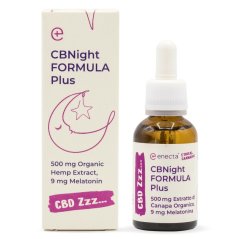 Enecta CBNight Formula PLUS konopný olej s melatoninem, 500 mg organického konopného extraktu, 30 ml