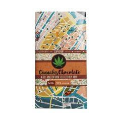Euphoria Hampa mjölkchoklad med karta över caféer - Amsterdam, 80 g