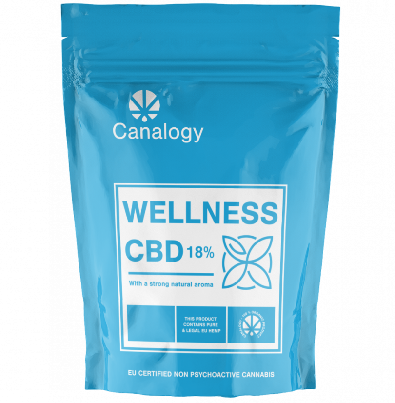 Canalogy CBD kaņepju ziedu labsajūta 18%, 1 g - 1000 g