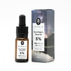 Hemnia Лек сън Конопено масло 5%, 500 мг CBN, 250 мг CBD, 10 мл