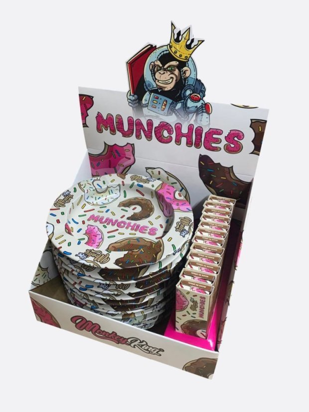 Monkey King Munchies-tuhkakuppi KS Slim -käärepapereilla ja kärjillä