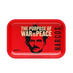 Narcos Metal Rolling Tray Red Edition, medium, 19 x 29 cm