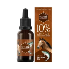 MediCBD Aceite de CBD para caballos con aceite de salmón, 10 % CBD, 3000 mg, 30 ml