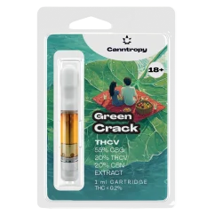 Canntropy Kartrid THCV Retak Hijau - 20 % THCV, 60 % CBG, 20 % CBN, 1 ml