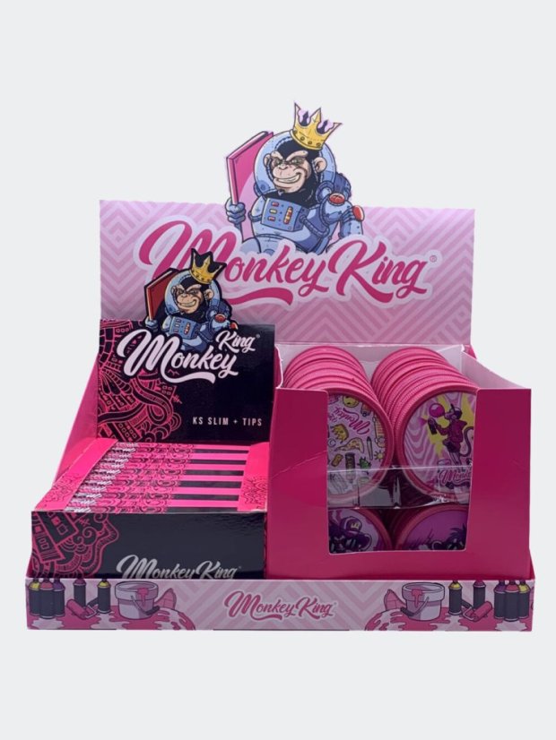 Monkey King Papieriky na rolovanie s hrotmi a mlynčekom (edícia Bubblegum)
