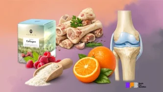 Hemnia kollageeni, naudanluut, appelsiini, ihmisen nivel