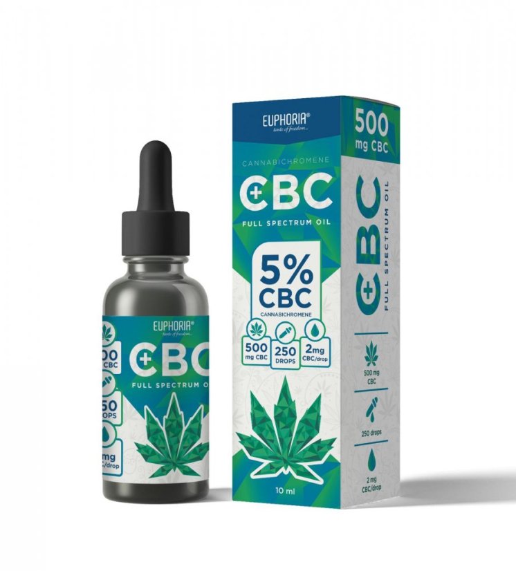 Euphoria CBC olej 5 %, 10 ml, 500 mg