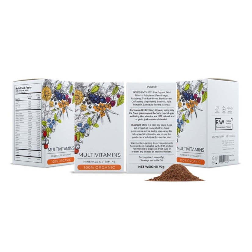 Endoca Luomumonivitamiinit, 90 g